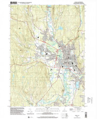 Keene, New Hampshire 1998 (2002) USGS Old Topo Map Reprint 7x7 NH Quad 329614