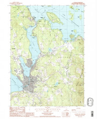 Laconia, New Hampshire 1987 (1987) USGS Old Topo Map Reprint 7x7 NH Quad 329618