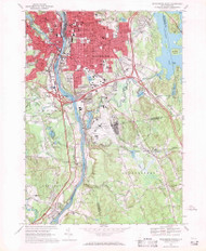 Manchester South, New Hampshire 1968 (1971) USGS Old Topo Map Reprint 7x7 NH Quad 329655
