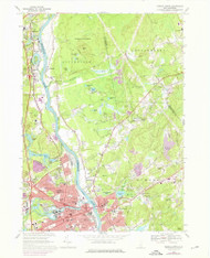 Nashua North, New Hampshire 1968 (1976) USGS Old Topo Map Reprint 7x7 NH Quad 329699