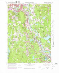 Nashua South, New Hampshire 1965 (1979) USGS Old Topo Map Reprint 7x7 NH Quad 329704