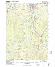 Newport, New Hampshire 1998 (2002) USGS Old Topo Map Reprint 7x7 NH Quad 329720