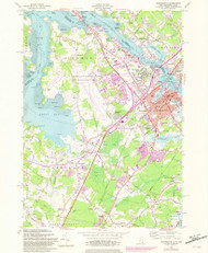 Portsmouth, New Hampshire 1956 (1981) USGS Old Topo Map Reprint 7x7 NH Quad 329764
