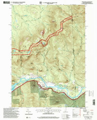 Shelburne, New Hampshire 1995 (2001) USGS Old Topo Map Reprint 7x7 NH Quad 329782