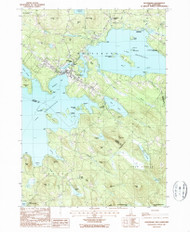 Wolfeboro, New Hampshire 1987 () USGS Old Topo Map Reprint 7x7 NH Quad 329875
