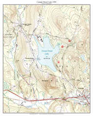 Canaan Street Lake 1995 - Custom USGS Old Topo Map - New Hampshire