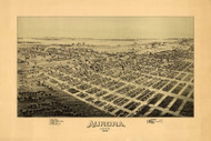 Aurora, Missouri 1891 Bird's Eye View