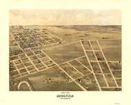 Brookfield, Missouri 1869 Bird's Eye View
