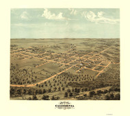 California, Missouri 1869 Bird's Eye View