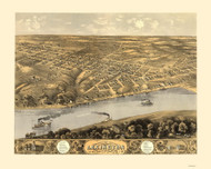 Lexington, Missouri 1862 Bird's Eye View
