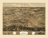 Mexico, Missouri 1869 Bird's Eye View