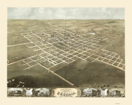 Sedalia, Missouri 1869 Bird's Eye View