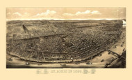 St Louis, Missouri 1895 Bird's Eye View