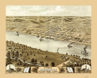 Washington, Missouri 1869 Bird's Eye View