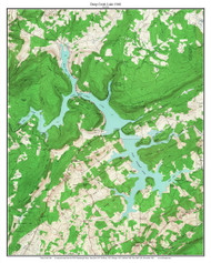 Deep Creek Lake 1948 - Custom USGS Old Topo Map - Maryland