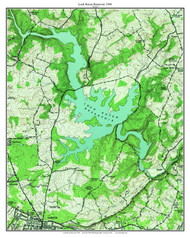 Loch Raven Reservoir 1944 - Custom USGS Old Topo Map - Maryland