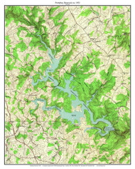 Prettyboy Reservoir 1953 - Custom USGS Old Topo Map - Maryland