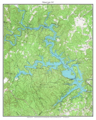 Philpott Lake 1967 - Custom USGS Old Topo Map - Virginia