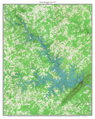 Smith Mountain Lake 1967 - Custom USGS Old Topo Map - Virginia