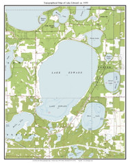 Lake Edward 1959 - Custom USGS Old Topo Map - Minnesota - Brainerd Area