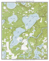 Mission Lakes 1959 - Custom USGS Old Topo Map - Minnesota - Brainerd Area