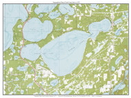 North Long Lake 1973 - Custom USGS Old Topo Map - Minnesota - Brainerd Area