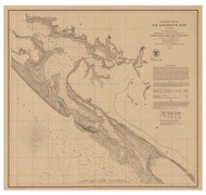 St Andrews Bay 1855 - Old Map Nautical Chart AC Harbors 488 - Florida (Gulf Coast)