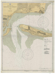 Pensacola Bay Entrance 1934 - Old Map Nautical Chart AC Harbors 413 - Florida (Gulf Coast)