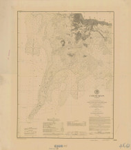Cedar Keys 1887 - Old Map Nautical Chart AC Harbors 480 - Florida (Gulf Coast)