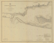 Pensacola Bay 1882 - Old Map Nautical Chart AC Harbors 490 - Florida (Gulf Coast)