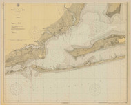 Pensacola Bay 1921 - Old Map Nautical Chart AC Harbors 490 - Florida (Gulf Coast)