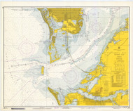 Tampa Bay - Southern Part 1966 - Old Map Nautical Chart AC Harbors 586 - Florida (Gulf Coast)
