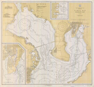 Tampa Bay - Northern Part 1935 - Old Map Nautical Chart AC Harbors 587 - Florida (Gulf Coast)