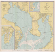 Tampa Bay - Northern Part 1943 - Old Map Nautical Chart AC Harbors 587 - Florida (Gulf Coast)