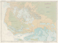 Everglades National Park - Whitewater Bay 1990 - Old Map Nautical Chart AC Harbors 11433 - Florida (Gulf Coast)