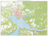 Coeur d' Alene and the Northern part of Lake Coeur d' Alene 1981 - Custom USGS Old Topo Map - Idaho