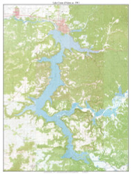 Lake Coeur d' Alene 1981 - Custom USGS Old Topo Map - Idaho