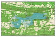 Blue Mountain Lake 1966 - Custom USGS Old Topo Map - Arkansas