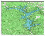 Lake Greeson 1970 - Custom USGS Old Topo Map - Arkansas