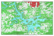 Lake Hamilton 1966 - Custom USGS Old Topo Map - Arkansas
