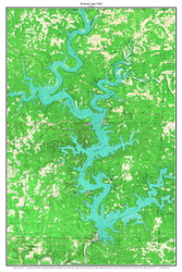 Norfork Lake 1965 - Custom USGS Old Topo Map - Arkansas