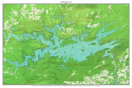 Ouachita Lake 1962 - Custom USGS Old Topo Map - Arkansas
