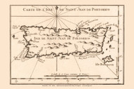 Puerto Rico 1764  - Old State Map Reprint
