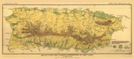 Puerto Rico 1899  - Old State Map Reprint