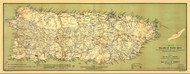 Puerto Rico 1900  - Old State Map Reprint