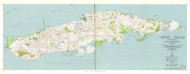 Vieques 1951  - Old Map Reprint - Puerto Rico Cities