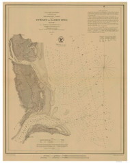 St Johns River Entrance 1853 - Old Map Nautical Chart AC Harbors 454 - Florida (East Coast)
