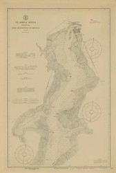 St Johns River - Jacksonville to Hibernia 1916 - Old Map Nautical Chart AC Harbors 455B - Florida (East Coast)