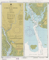 St Marks River and Approaches 1983 - Old Map Nautical Chart AC Harbors 484-11406 - Florida (East Coast)