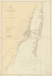 Miami Harbor and Approaches 1928 - Old Map Nautical Chart AC Harbors 583 - Florida (East Coast)